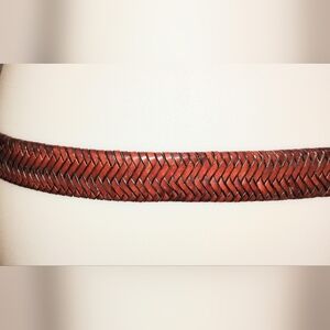 VINTAGE RATTLESNAKE WEAVE LEATHER BELT